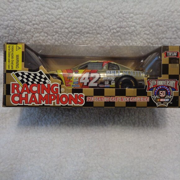Joe Nemechek #42 Bell South Racing Champions 1/24 Nascar Gold Diecast Car - Picture 1 of 12